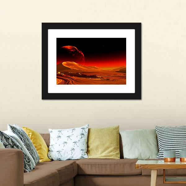 Image Of Alien Planet Canvas Wall Art-3 Horizontal-Gallery Wrap-25" x 16"-Tiaracle