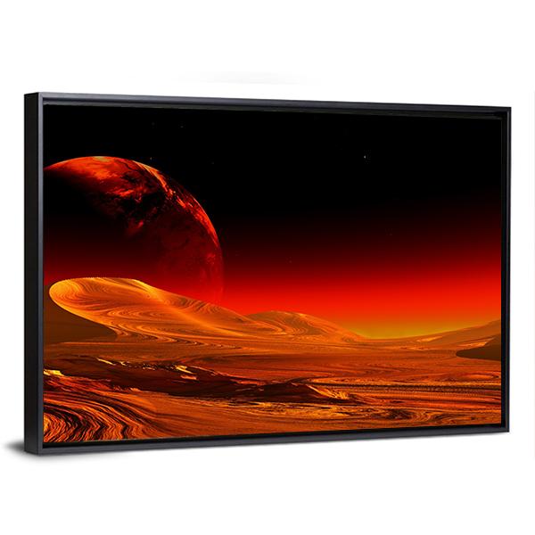 Image Of Alien Planet Canvas Wall Art-5 Horizontal-Gallery Wrap-22" x 12"-Tiaracle