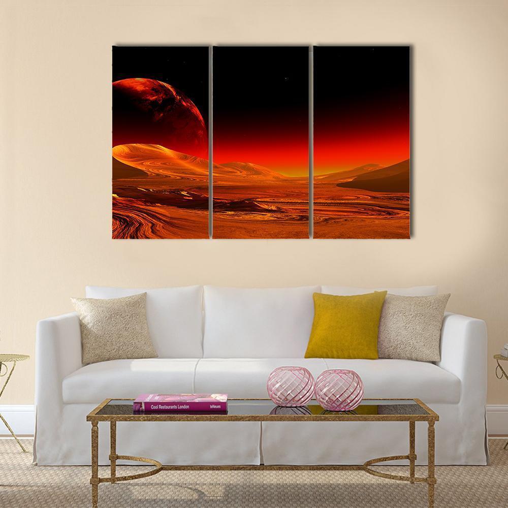 Image Of Alien Planet Canvas Wall Art-3 Horizontal-Gallery Wrap-37" x 24"-Tiaracle