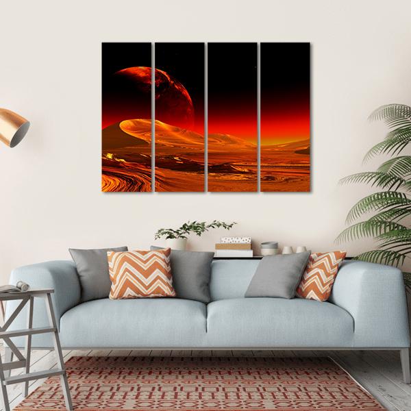 Image Of Alien Planet Canvas Wall Art-4 Horizontal-Gallery Wrap-34" x 24"-Tiaracle