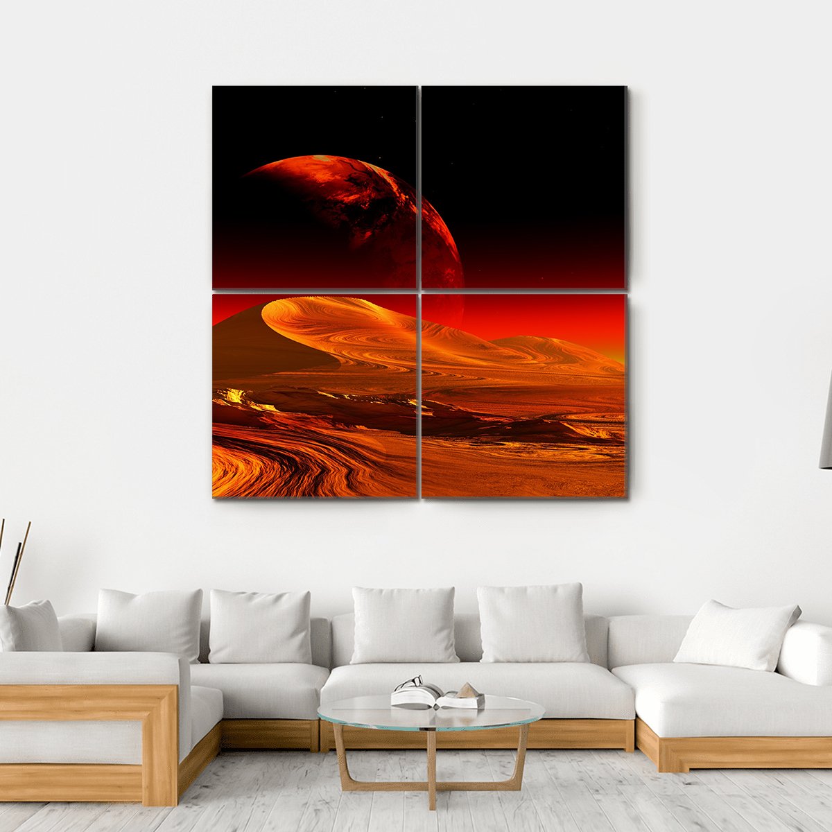 Image Of Alien Planet Canvas Wall Art-4 Square-Gallery Wrap-17" x 17"-Tiaracle