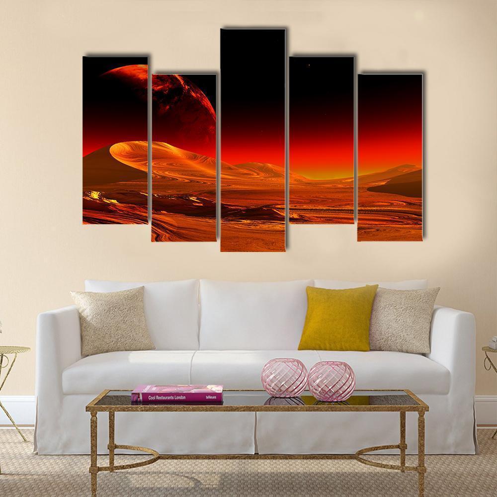 Image Of Alien Planet Canvas Wall Art-5 Pop-Gallery Wrap-47" x 32"-Tiaracle