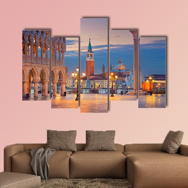St. Mark's Square In Venice Canvas Wall Art-5 Pop-Gallery Wrap-47" x 32"-Tiaracle