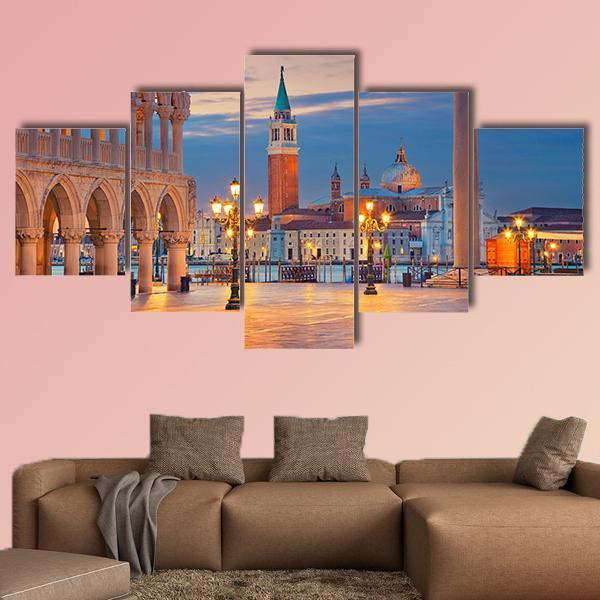 St. Mark's Square In Venice Canvas Wall Art-5 Star-Gallery Wrap-62" x 32"-Tiaracle