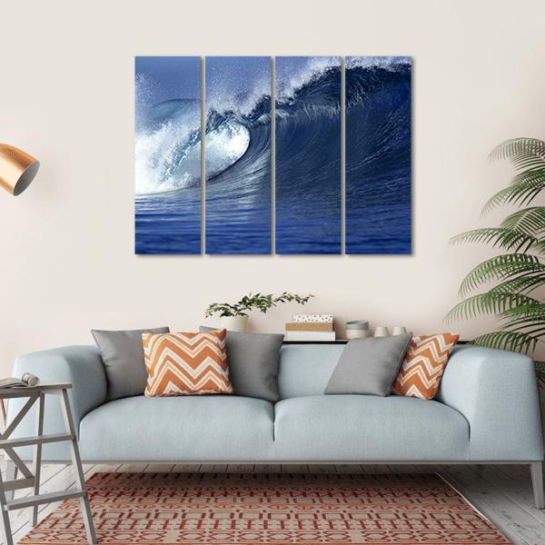 Wave In Ocean Fiji Canvas Wall Art-4 Horizontal-Gallery Wrap-34" x 24"-Tiaracle