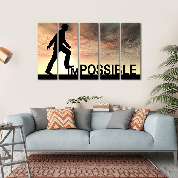 Impossible Text Concept Canvas Wall Art-5 Horizontal-Gallery Wrap-22" x 12"-Tiaracle
