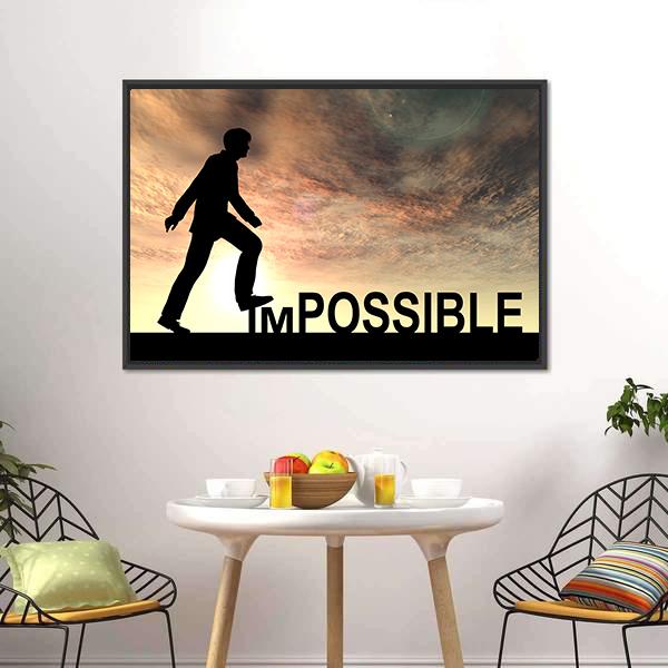 Impossible Text Concept Canvas Wall Art-3 Horizontal-Gallery Wrap-25" x 16"-Tiaracle