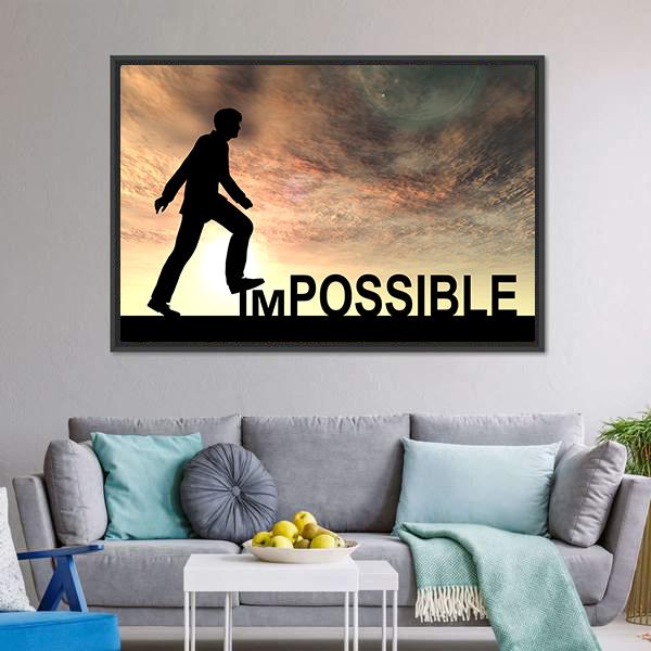 Impossible Text Concept Canvas Wall Art-5 Horizontal-Gallery Wrap-22" x 12"-Tiaracle