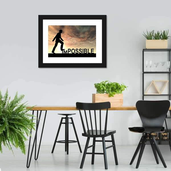 Impossible Text Concept Canvas Wall Art-3 Horizontal-Gallery Wrap-25" x 16"-Tiaracle