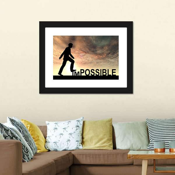 Impossible Text Concept Canvas Wall Art-5 Horizontal-Gallery Wrap-22" x 12"-Tiaracle