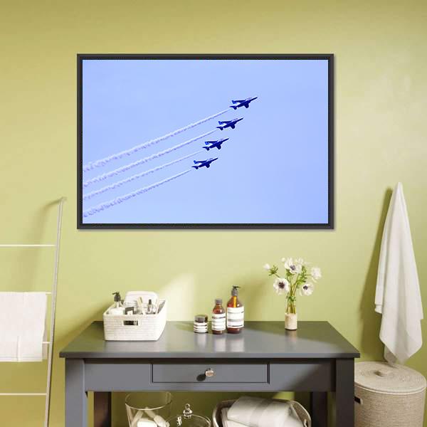Impulse Formation Flying Canvas Wall Art-1 Piece-Floating Frame-24" x 16"-Tiaracle
