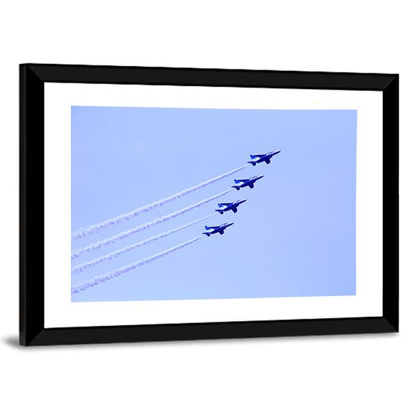 Impulse Formation Flying Canvas Wall Art-5 Horizontal-Gallery Wrap-22" x 12"-Tiaracle