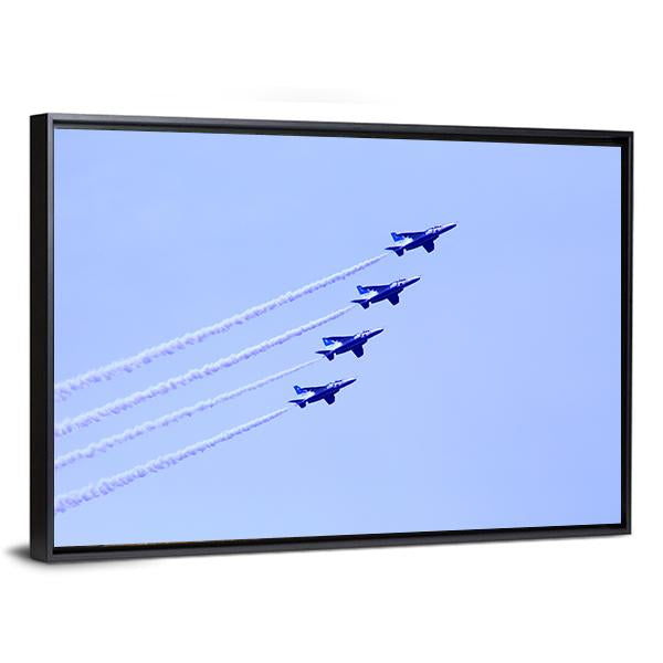 Impulse Formation Flying Canvas Wall Art-5 Horizontal-Gallery Wrap-22" x 12"-Tiaracle