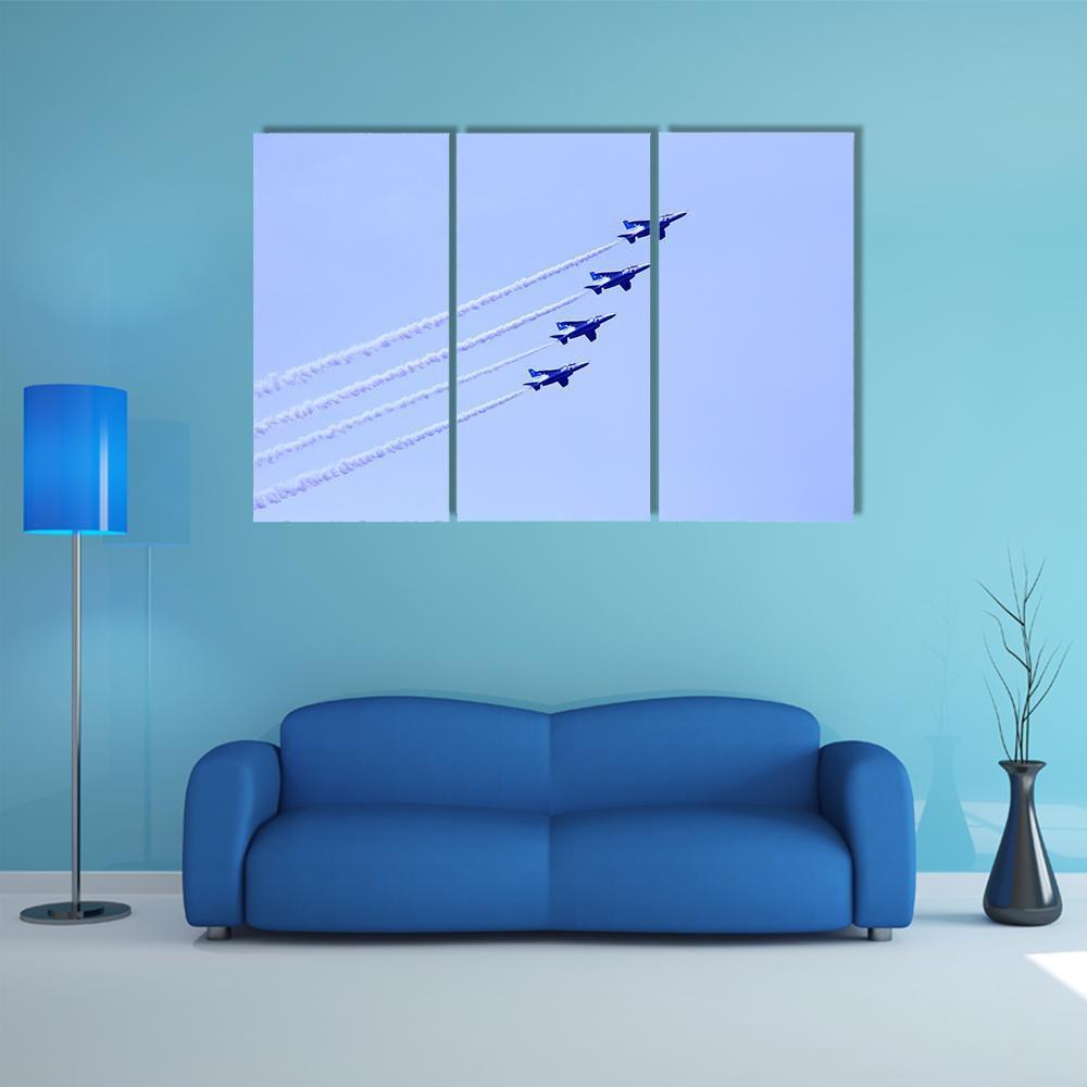 Impulse Formation Flying Canvas Wall Art-3 Horizontal-Gallery Wrap-37" x 24"-Tiaracle
