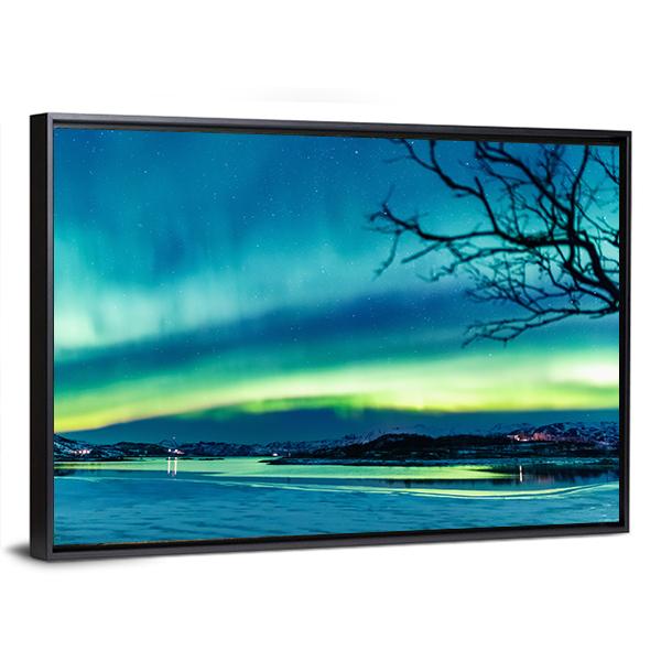 Incredible Northern Lights Canvas Wall Art-3 Horizontal-Gallery Wrap-25" x 16"-Tiaracle
