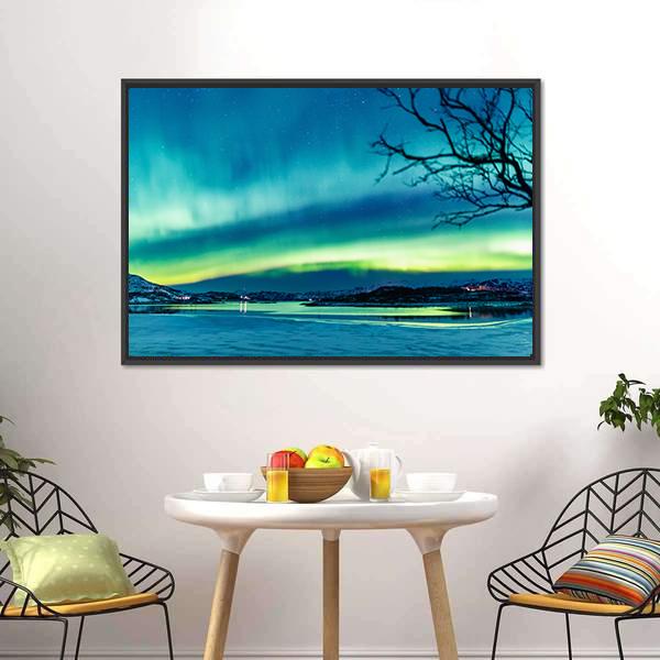 Incredible Northern Lights Canvas Wall Art-3 Horizontal-Gallery Wrap-25" x 16"-Tiaracle