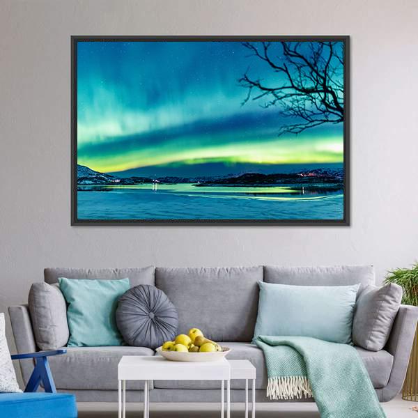 Incredible Northern Lights Canvas Wall Art-3 Horizontal-Gallery Wrap-25" x 16"-Tiaracle
