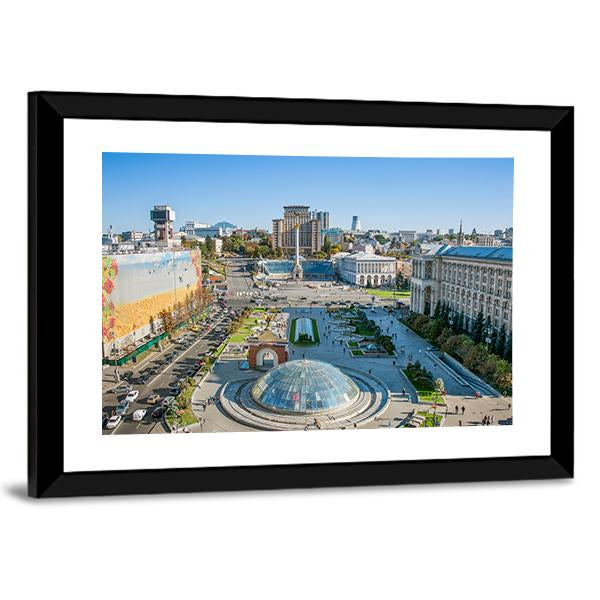 Independence Square Ukraine Canvas Wall Art-3 Horizontal-Gallery Wrap-25" x 16"-Tiaracle