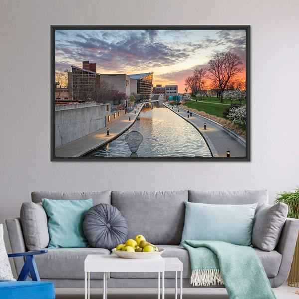 Indiana State Museum Canvas Wall Art-3 Horizontal-Gallery Wrap-25" x 16"-Tiaracle
