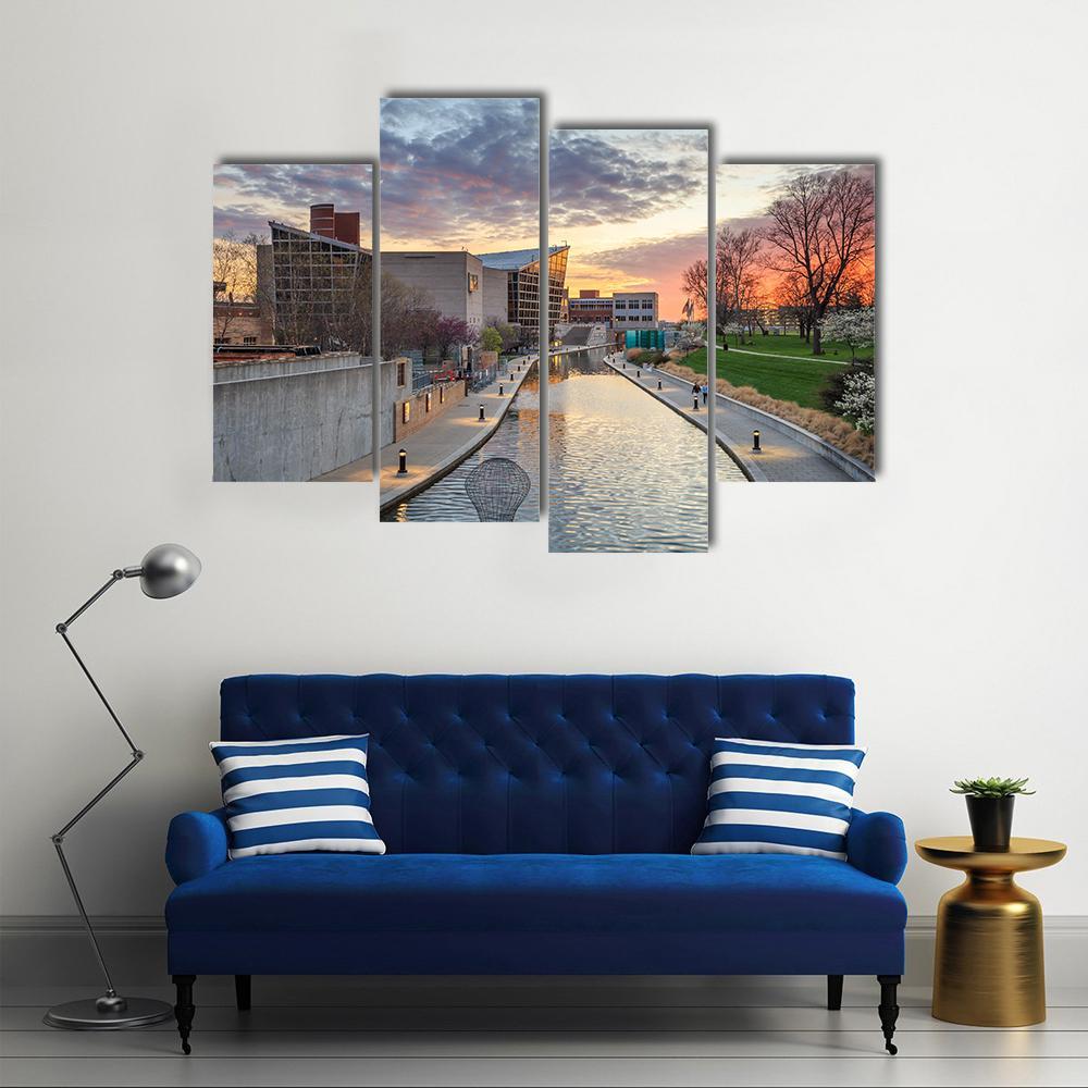 Indiana State Museum Canvas Wall Art-4 Pop-Gallery Wrap-50" x 32"-Tiaracle