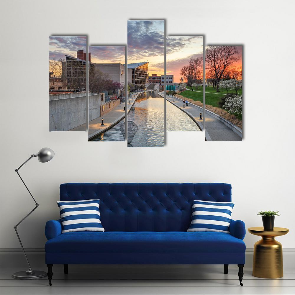 Indiana State Museum Canvas Wall Art-5 Pop-Gallery Wrap-47" x 32"-Tiaracle