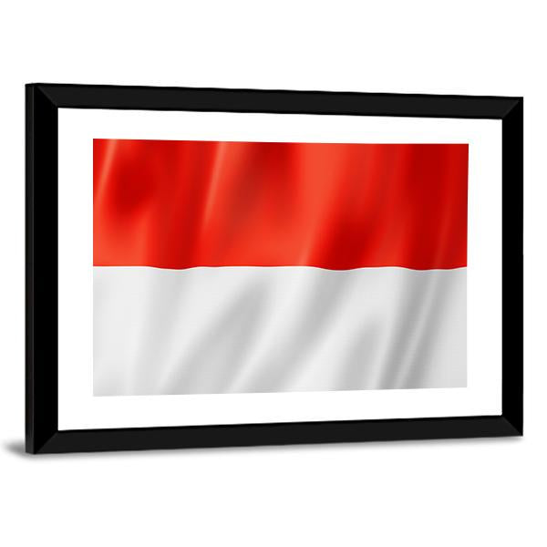 Indonesia Flag Canvas Wall Art-5 Horizontal-Gallery Wrap-22" x 12"-Tiaracle