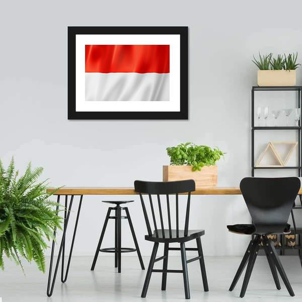 Indonesia Flag Canvas Wall Art-5 Horizontal-Gallery Wrap-22" x 12"-Tiaracle