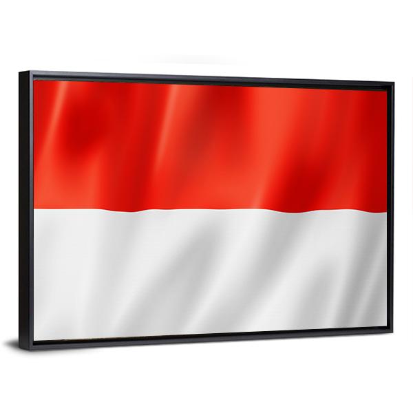 Indonesia Flag Canvas Wall Art-5 Horizontal-Gallery Wrap-22" x 12"-Tiaracle