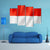 Indonesia Flag Canvas Wall Art-4 Pop-Gallery Wrap-50" x 32"-Tiaracle