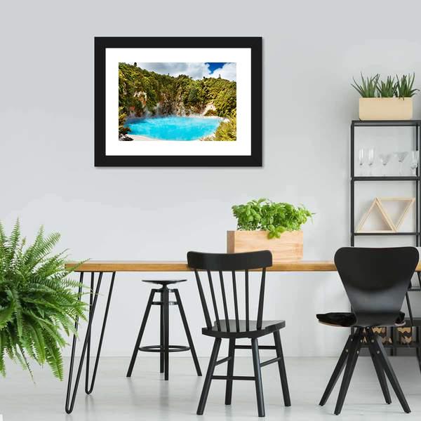 Inferno Crater Lake Canvas Wall Art-5 Horizontal-Gallery Wrap-22" x 12"-Tiaracle