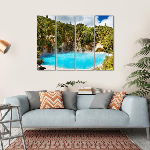 Inferno Crater Lake Canvas Wall Art-4 Horizontal-Gallery Wrap-34" x 24"-Tiaracle