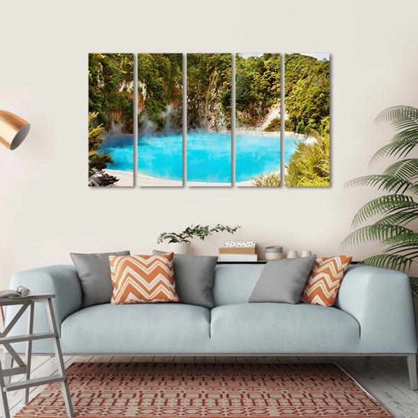 Inferno Crater Lake Canvas Wall Art-5 Horizontal-Gallery Wrap-22" x 12"-Tiaracle