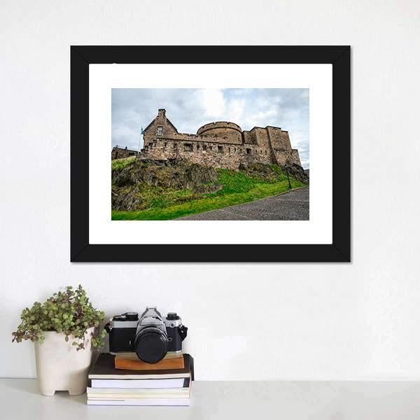 Inner View Of Edinburgh Castle Canvas Wall Art-1 Piece-Framed Print-20" x 16"-Tiaracle