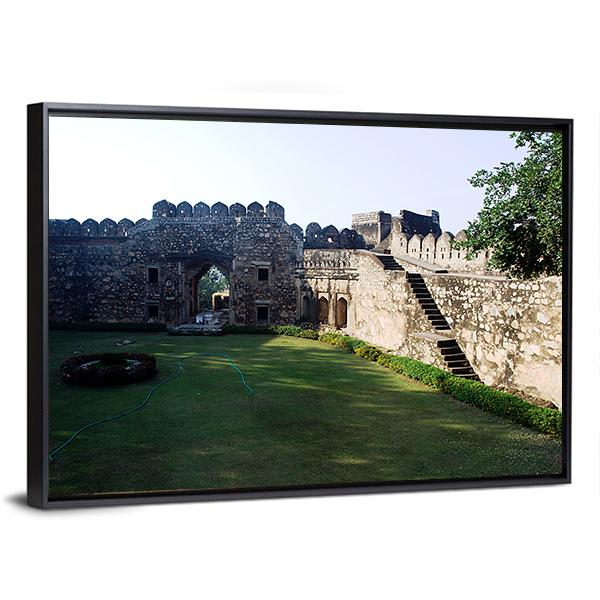 Inside Of Jhansi Fort Canvas Wall Art-3 Horizontal-Gallery Wrap-25" x 16"-Tiaracle