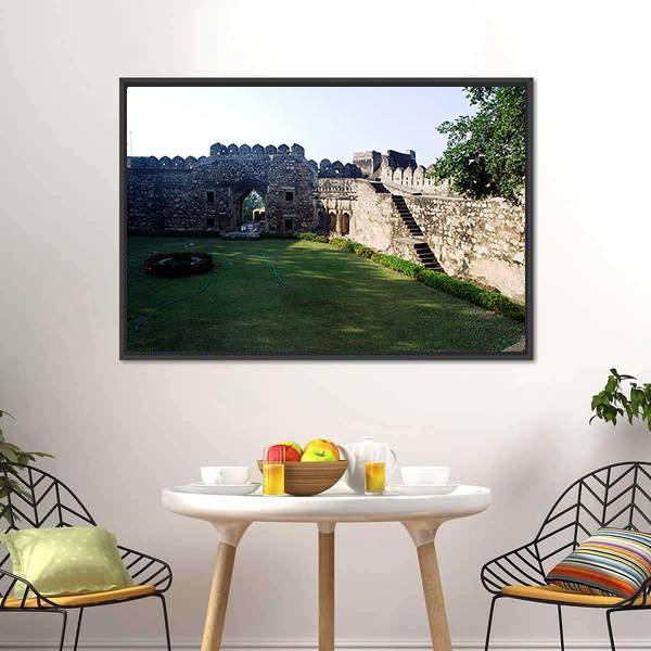 Inside Of Jhansi Fort Canvas Wall Art-3 Horizontal-Gallery Wrap-25" x 16"-Tiaracle