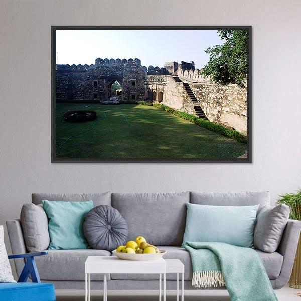 Inside Of Jhansi Fort Canvas Wall Art-3 Horizontal-Gallery Wrap-25" x 16"-Tiaracle