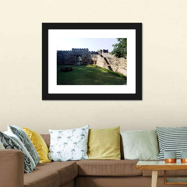 Inside Of Jhansi Fort Canvas Wall Art-3 Horizontal-Gallery Wrap-25" x 16"-Tiaracle
