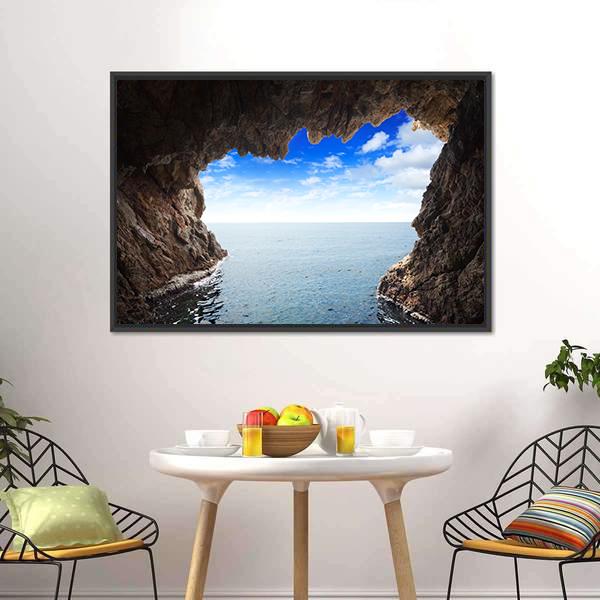 Inside View Of Grotto Canvas Wall Art-3 Horizontal-Gallery Wrap-25" x 16"-Tiaracle
