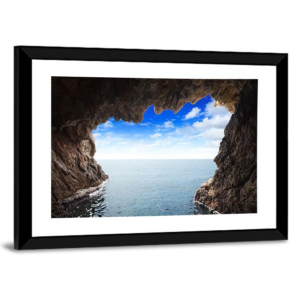 Inside View Of Grotto Canvas Wall Art-3 Horizontal-Gallery Wrap-25" x 16"-Tiaracle