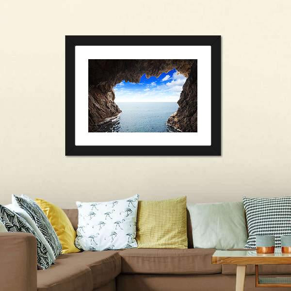 Inside View Of Grotto Canvas Wall Art-3 Horizontal-Gallery Wrap-25" x 16"-Tiaracle
