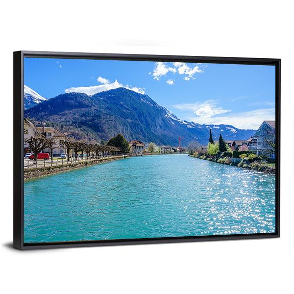 Interlaken Lake Canal Canvas Wall Art-3 Horizontal-Gallery Wrap-25" x 16"-Tiaracle