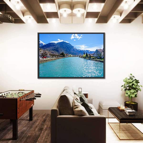 Interlaken Lake Canal Canvas Wall Art-3 Horizontal-Gallery Wrap-25" x 16"-Tiaracle