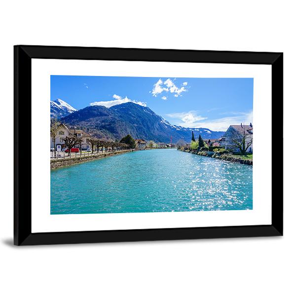 Interlaken Lake Canal Canvas Wall Art-3 Horizontal-Gallery Wrap-25" x 16"-Tiaracle
