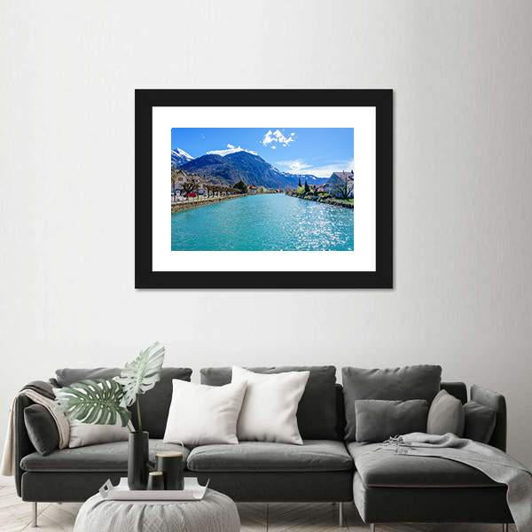 Interlaken Lake Canal Canvas Wall Art-3 Horizontal-Gallery Wrap-25" x 16"-Tiaracle