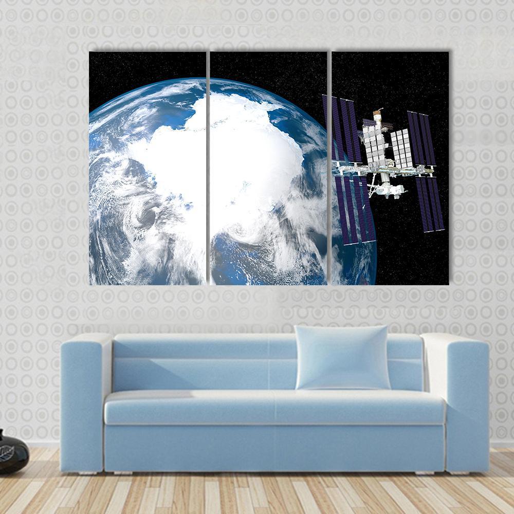 International Space Station Canvas Wall Art-3 Horizontal-Gallery Wrap-37" x 24"-Tiaracle