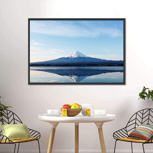 Inverted Image Of Mt Fuji Canvas Wall Art-3 Horizontal-Gallery Wrap-25" x 16"-Tiaracle