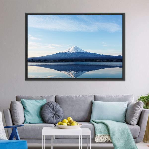 Inverted Image Of Mt Fuji Canvas Wall Art-3 Horizontal-Gallery Wrap-25" x 16"-Tiaracle