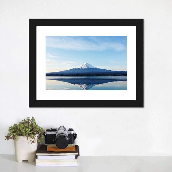 Inverted Image Of Mt Fuji Canvas Wall Art-1 Piece-Framed Print-20&quot; x 16&quot;-Tiaracle