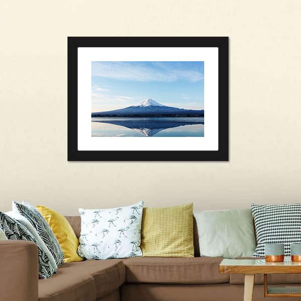 Inverted Image Of Mt Fuji Canvas Wall Art-3 Horizontal-Gallery Wrap-25" x 16"-Tiaracle
