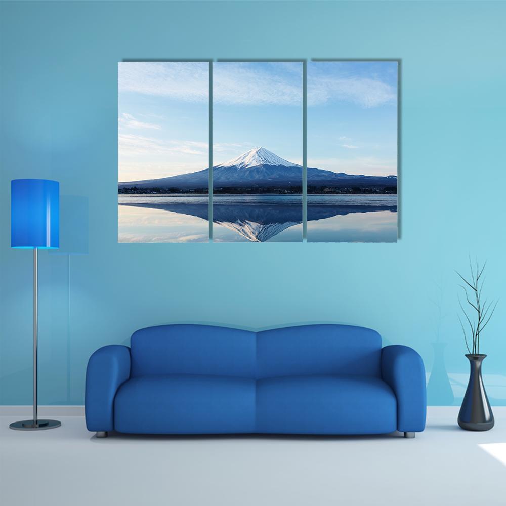 Inverted Image Of Mt Fuji Canvas Wall Art-3 Horizontal-Gallery Wrap-37" x 24"-Tiaracle